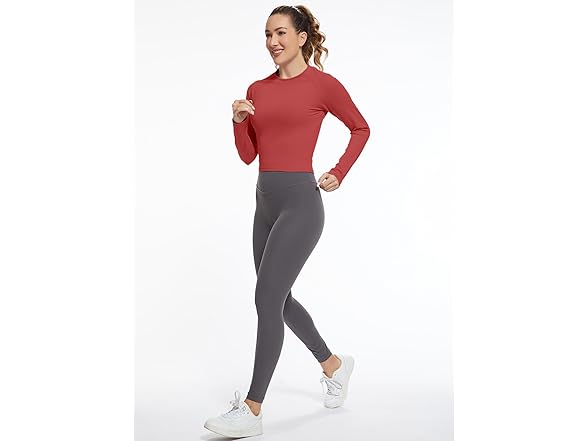 Ggov Women (S) Long Sleeve Crop Workout Top Shirts