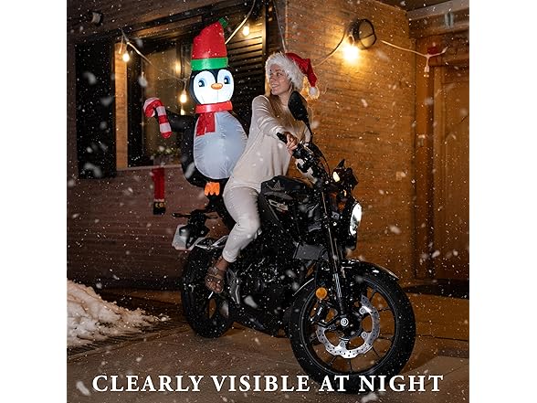 Zone Tech CR0006 Penguin Blow-Up Décor for Cars Black/W