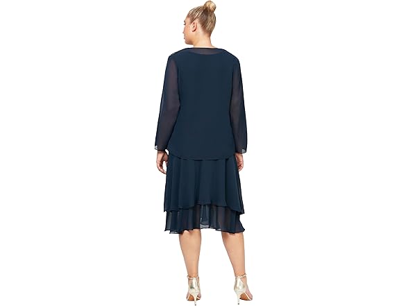 S.L. Fashions Navy Dress (12)
