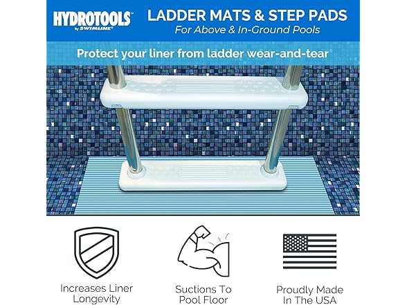 SWIMLINE HYDROTOOLS Protective Pool Ladder Mat for Above Ground Pools