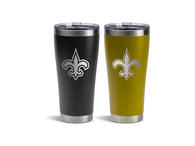 SAINTS Tumblers with Straws 2pk (30oz)