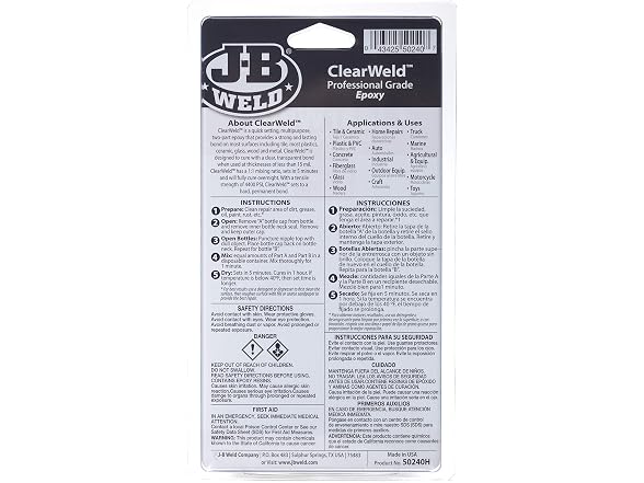 J-B Weld Jb Clearweld Epoxy 8oz