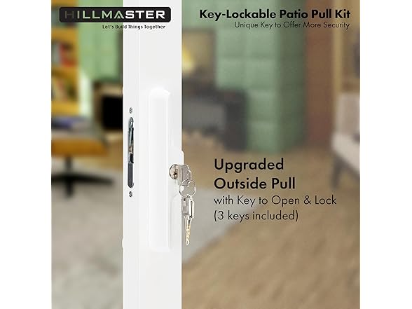 Sliding Glass Door Handle Lock & Key