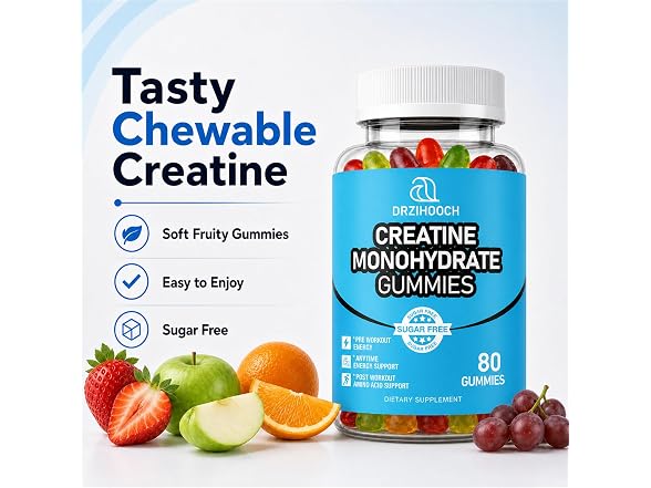 DRZIHOOCH Creatine Gummies, 2 Pack