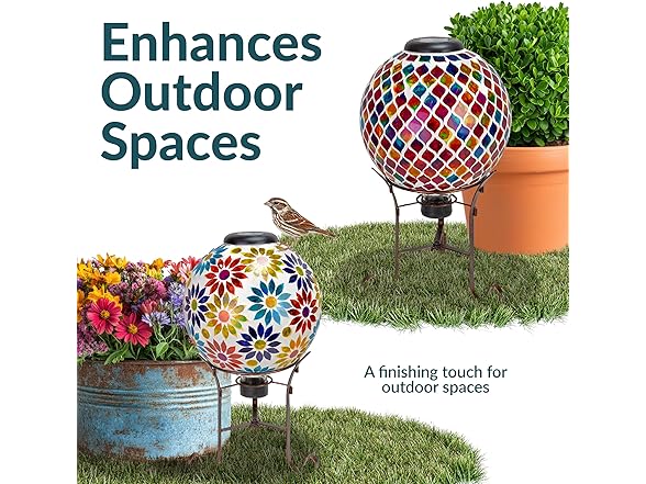 Sunnydaze Bronze Steel Gazing Ball Stand, 9"