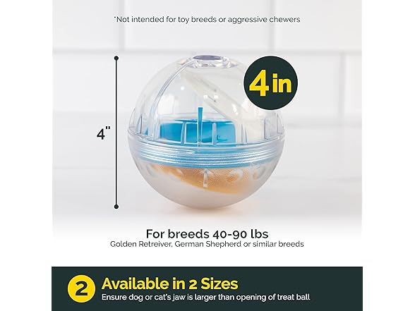 Pet Zone IQ Treat Ball Dog Treat Dispenser Toy