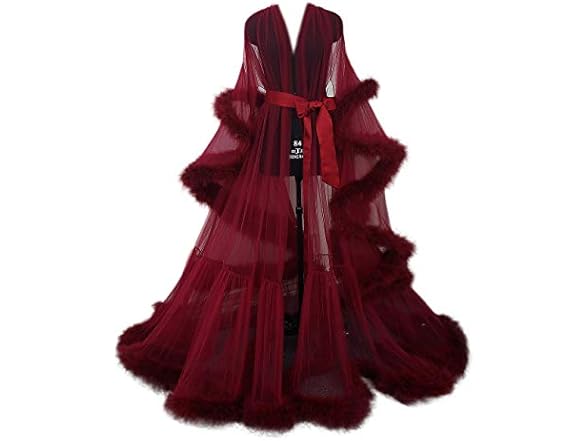 Old Hollywood Feather Robe Sexy Boudoir