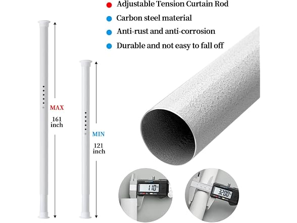 Room Divider Tension Curtain Rod For Windows