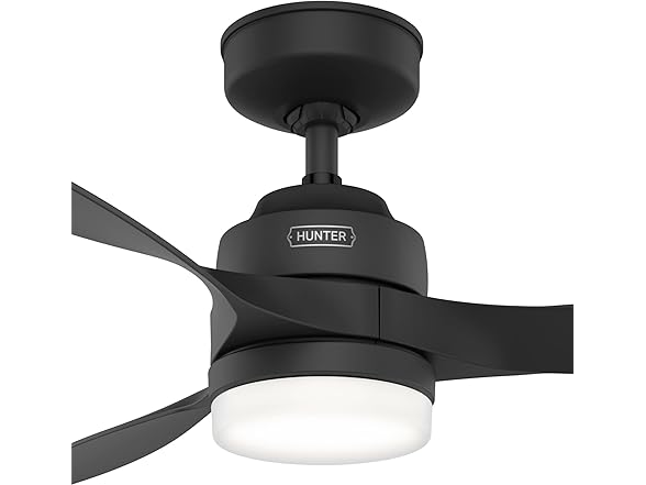 Hunter Fan 52" Matte Black Indoor/Outdoor Ceiling Fan