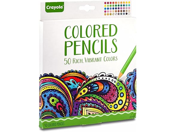 Crayola Colored Pencils For Adults 50ct
