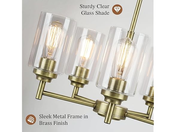 BesLowe B0GTVCTRMS D19.8 Chandelier for Dining Room