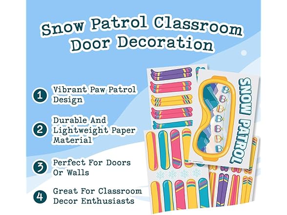 Fun Express Snow Patrol Classroom Door Decoration Set