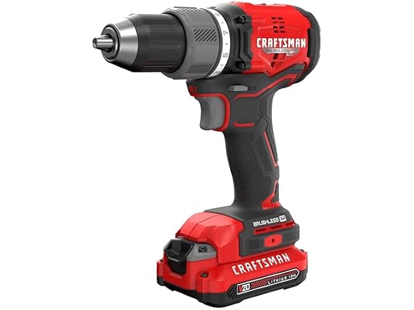 CRAFTSMAN CMCD713C1 V20* BRUSHLESS RP 1/2 Drill Kit