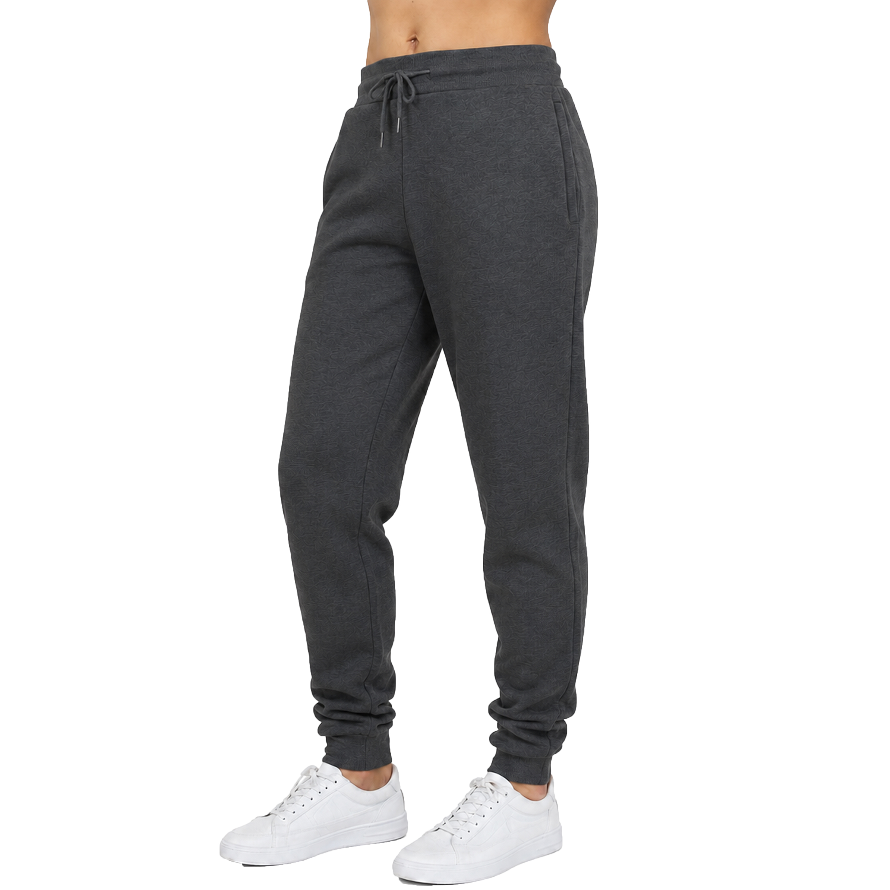 6Pk Womens Fleece Joggers w-Zip Pockets - Gallery 26
