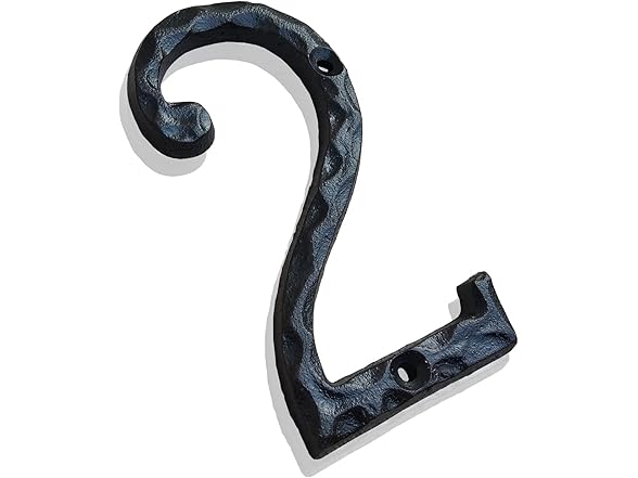 YICC 5.6 Inch Hammered Cast Iron House Number