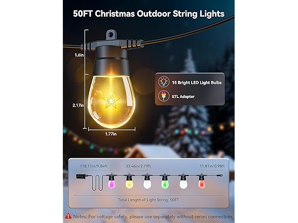 Brightever LED Outdoor String Lights