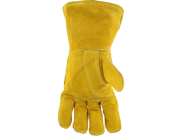 12PK Ironcat Standard Split Cowhide Leather Gloves, Large