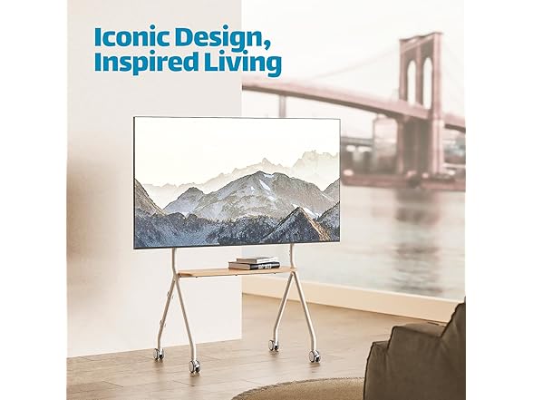 Easel Rolling TV Stand | 49-80"