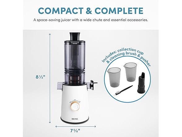 AROMA AROMA® Cold Press Juice Machine Slow Masticating Fruit