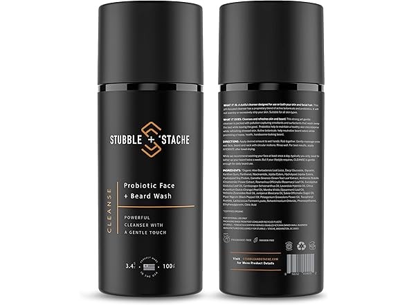 stubble & stache Face Wash and Beard Wash for Men