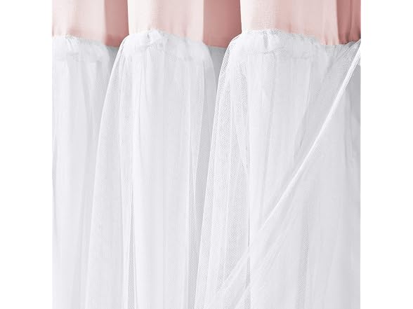 Lush Decor Tulle Skirt Colorblock Shower Curtain
