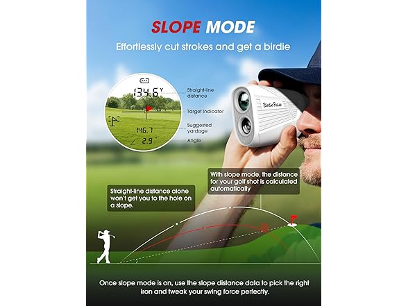 White 1300 Yards Golf Range Finder