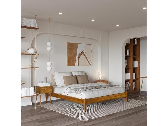 Bme Dinkee King Bed Frame Wood 15 Inch