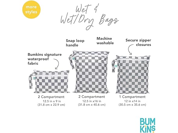 Bumkins Waterproof Wet Dry Bag for Baby