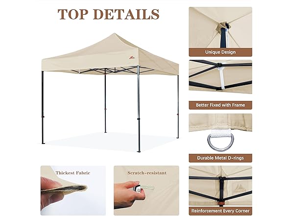 SCOCANOPY Commercial 10x10 Canopy Replacement Top