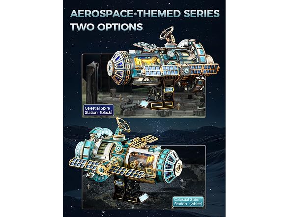 Aeneovix 3D Wooden Space Station Puzzle
