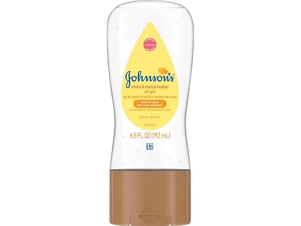 Johnsons Baby Oil Gel Shea and Cocoa Butter 6.5oz