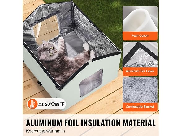 VEVOR Heated Cat House
