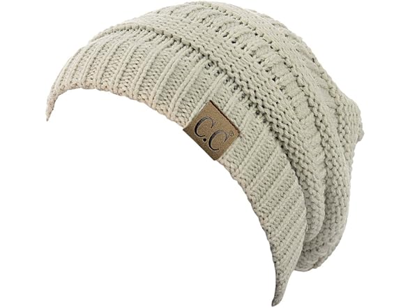 C.C (OS) Trendy Chunky Soft Stretch Skully Beige