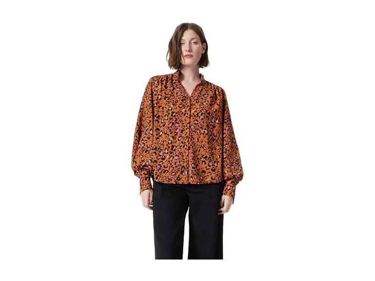 DEE OCLEPPO Women's Jane Long Sleeve Button Front Blouse Standard