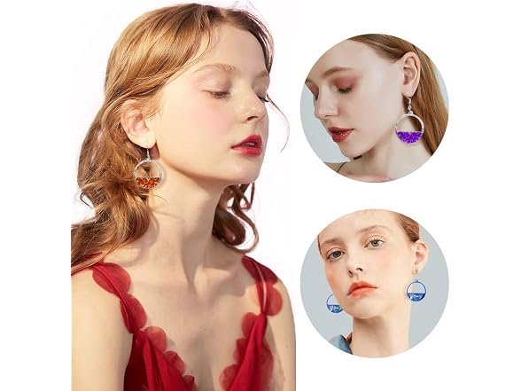 Angel Wings 3Pcs Resin Earring Molds Retro Circle Style