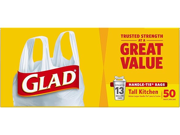 Glad Tall Kitchen Trash Bags 13Gal