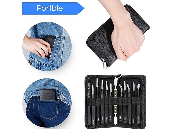 Synap AAP-Tool-350 12-Piece Tweezers Set