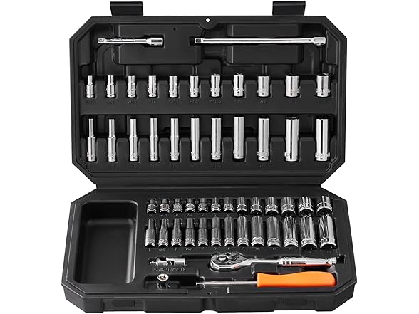 VEVOR 54 Piece Socket Set SAE and Metric