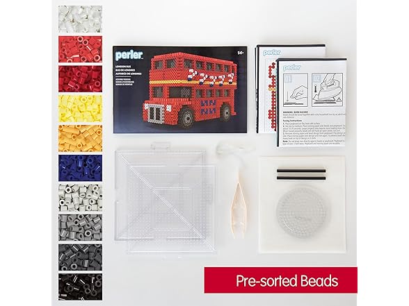 Perler London Bus 3D Fused Bead Kit
