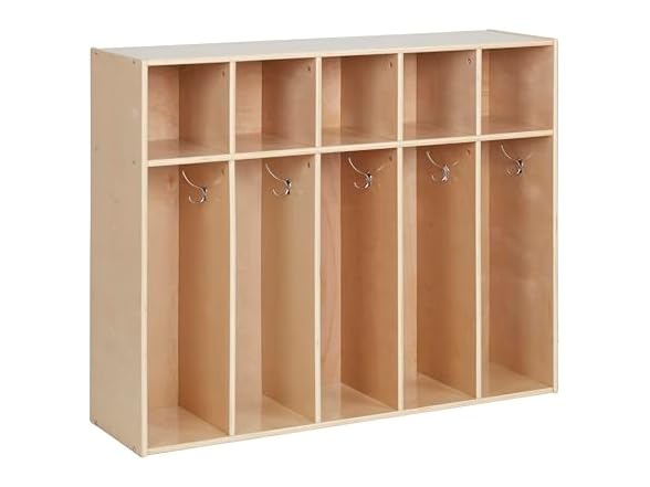ECR4Kids 5-Section Toddler Coat Locker