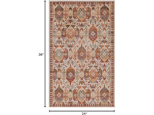 Superior 2'x3' Bohemian Modern Farmhouse Rug