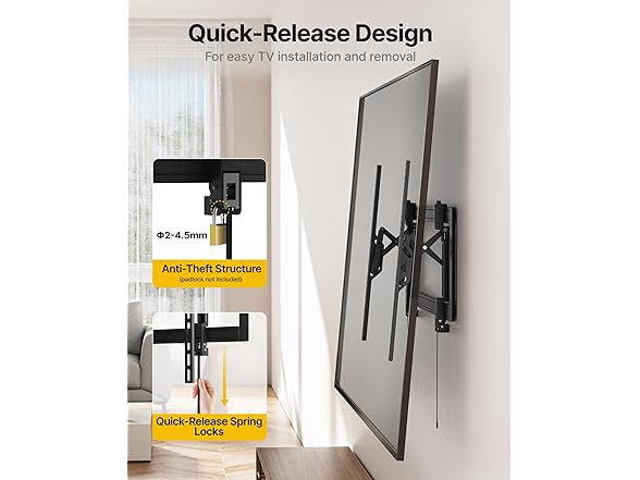 monTEK Heavy Duty Tilting TV Wall Mount | 55-105"