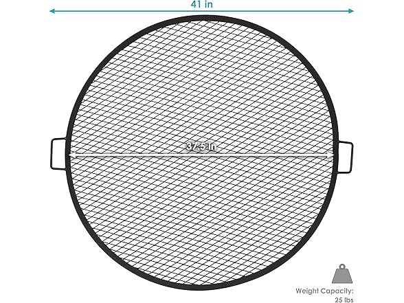 Sunnydaze X-Marks Outdoor Fire Pit Grill Grate for Cooking 37.5-Inch