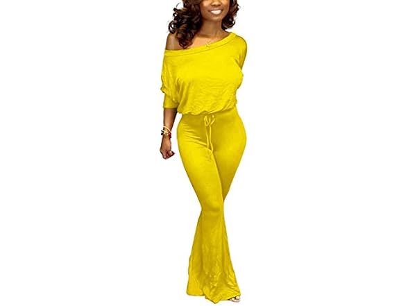 Aro Lora Women (XL) Sexy One Shoulder Long Romper
