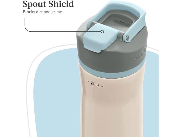 Contigo Stainless Steel Filter Water Bottle, 24 oz, Salt
