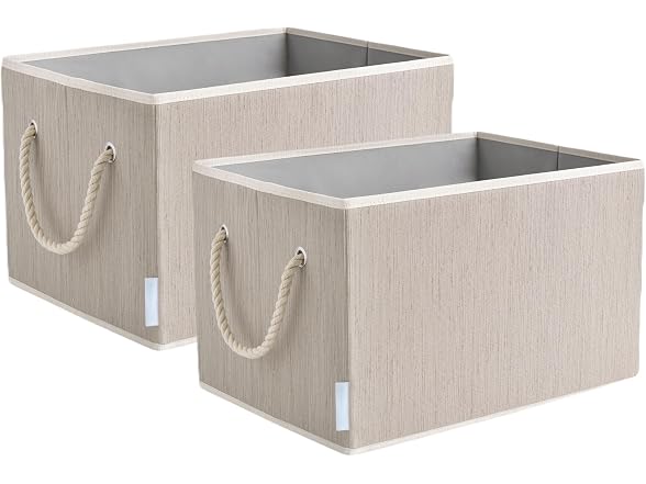 Sukkiri Homu 2-Pack Fabric Storage Baskets Clay