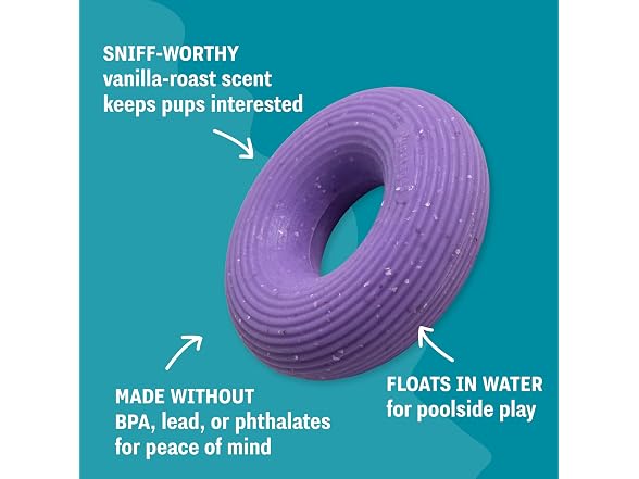 Pupstages Flex-Force Ring Dog Chew Toy, Fetch & Tug