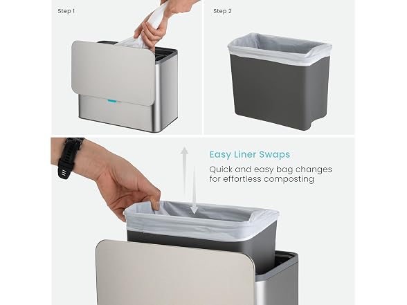 Home Zone Living Kitchen Compost Bin with Attac