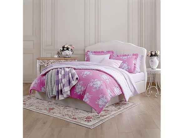 Shabby Chic Queen 3Pc Pink Comforter Set