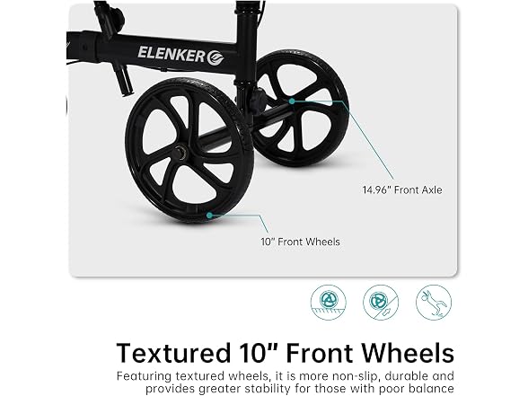 ELENKER Knee Walker Dual Brake Green
